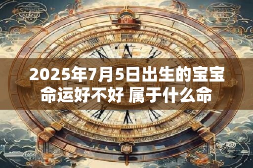 2025年7月5日出生的宝宝命运好不好 属于什么命