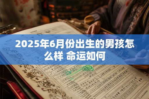 2025年6月份出生的男孩怎么样 命运如何