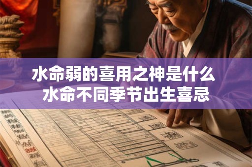 水命弱的喜用之神是什么 水命不同季节出生喜忌