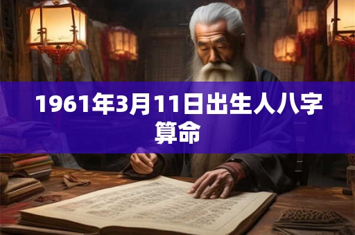 1961年3月11日出生人八字算命