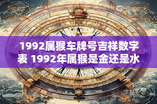 1992属猴车牌号吉祥数字表 1992年属猴是金还是水