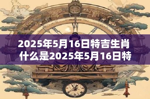 2025年5月16日特吉生肖 什么是2025年5月16日特吉的生肖
