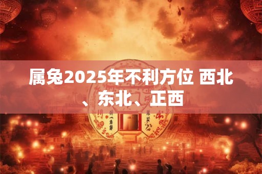 属兔2025年不利方位 西北、东北、正西