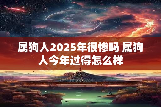 属狗人2025年很惨吗 属狗人今年过得怎么样