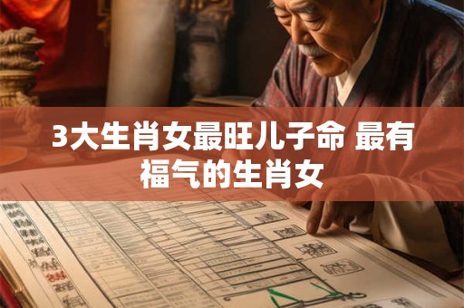 3大生肖女最旺儿子命 最有福气的生肖女