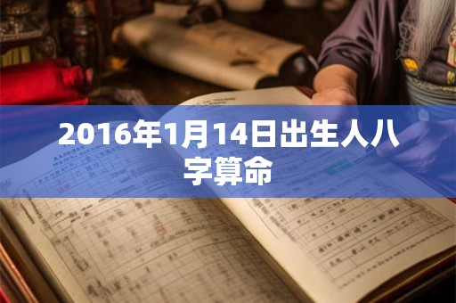 2016年1月14日出生人八字算命