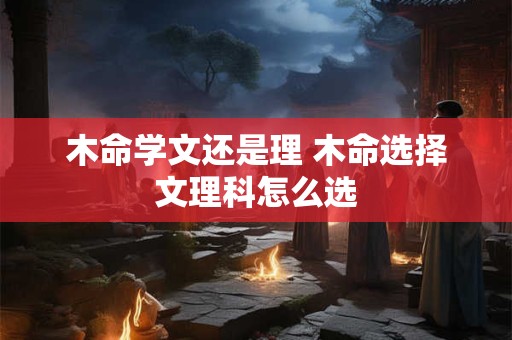 木命学文还是理 木命选择文理科怎么选