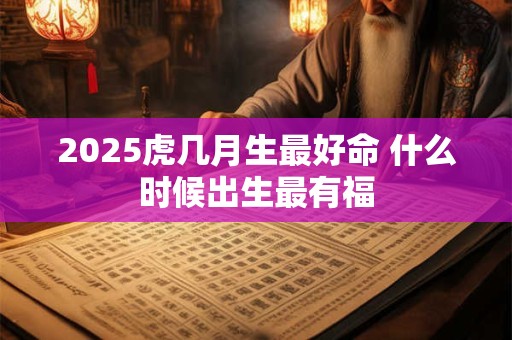 2025虎几月生最好命 什么时候出生最有福