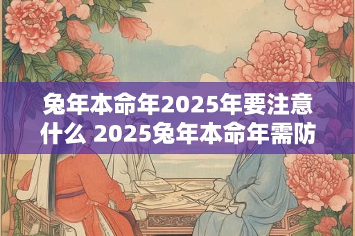 兔年本命年2025年要注意什么 2025兔年本命年需防范哪些风险