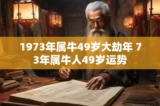 1973年属牛49岁大劫年 73年属牛人49岁运势