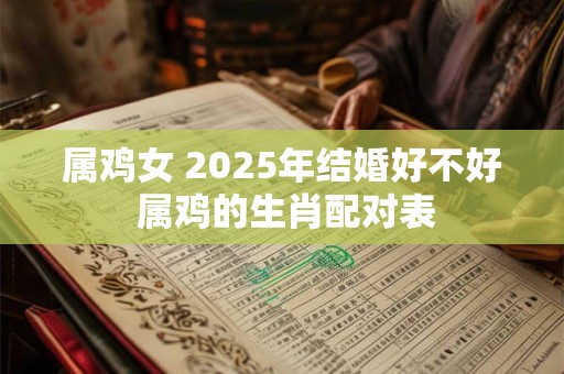 属鸡女 2025年结婚好不好 属鸡的生肖配对表