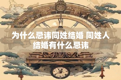 为什么忌讳同姓结婚 同姓人结婚有什么忌讳