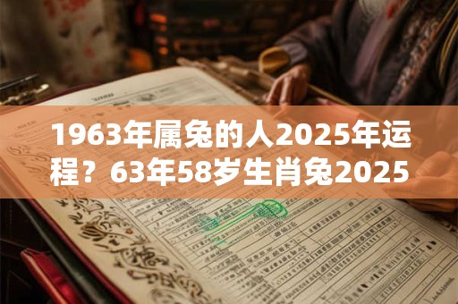 1963年属兔的人2025年运程？63年58岁生肖兔2025年运势