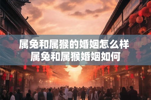 属兔和属猴的婚姻怎么样 属兔和属猴婚姻如何