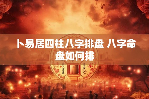 卜易居四柱八字排盘 八字命盘如何排