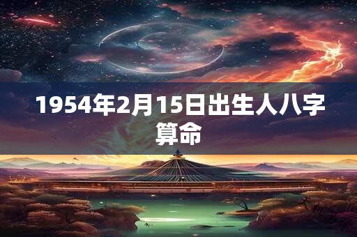 1954年2月15日出生人八字算命