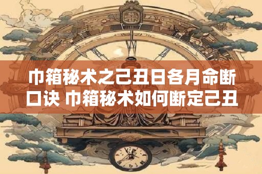 巾箱秘术之己丑日各月命断口诀 巾箱秘术如何断定己丑日命运