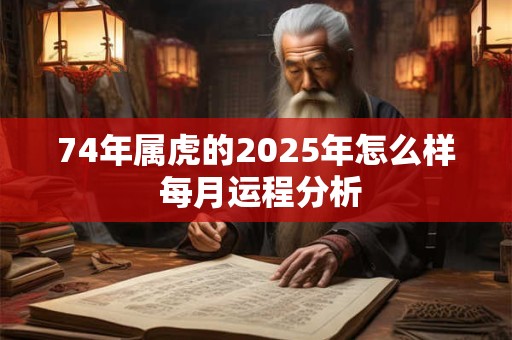 74年属虎的2025年怎么样 每月运程分析