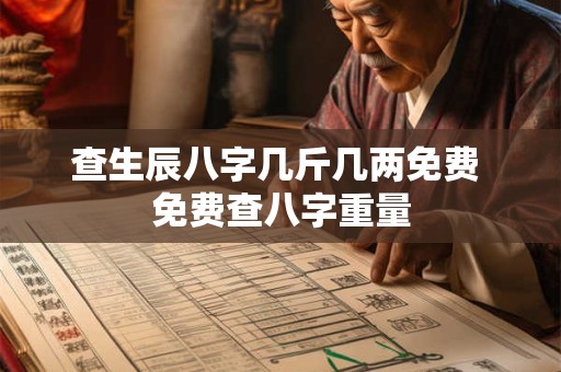 查生辰八字几斤几两免费 免费查八字重量