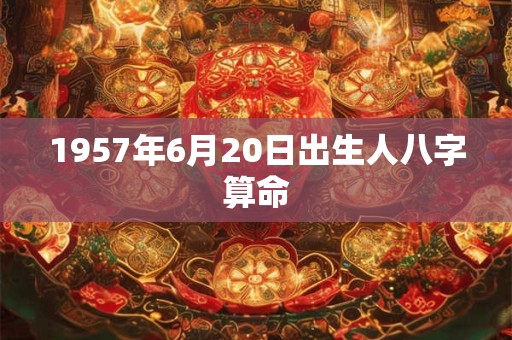 1957年6月20日出生人八字算命