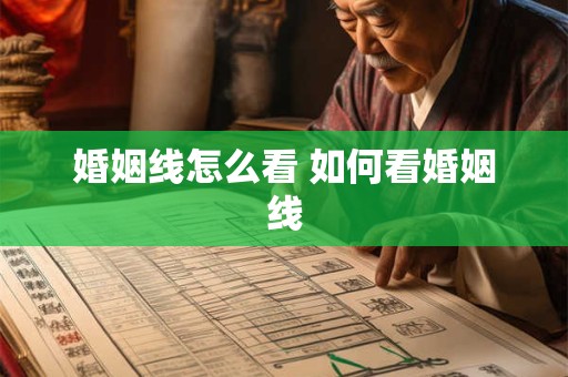 婚姻线怎么看 如何看婚姻线