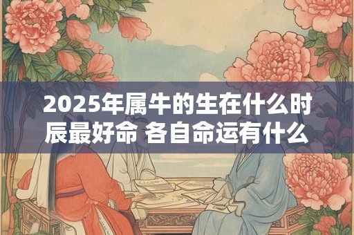 2025年属牛的生在什么时辰最好命 各自命运有什么不同 2025年属牛的生在什么时辰最好命 各自命运有什么不同