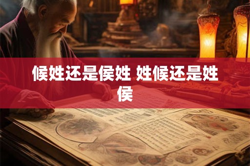候姓还是侯姓 姓候还是姓侯