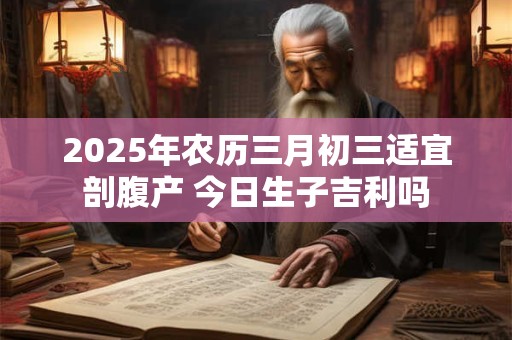 2025年农历三月初三适宜剖腹产 今日生子吉利吗
