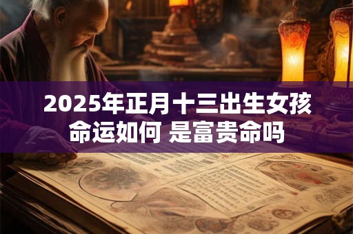 2026年正月十三出生女孩命运如何 是富贵命吗