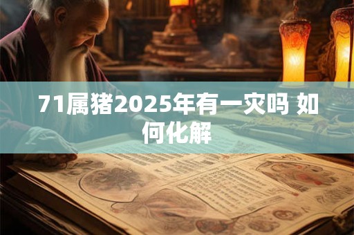 71属猪2025年有一灾吗 如何化解