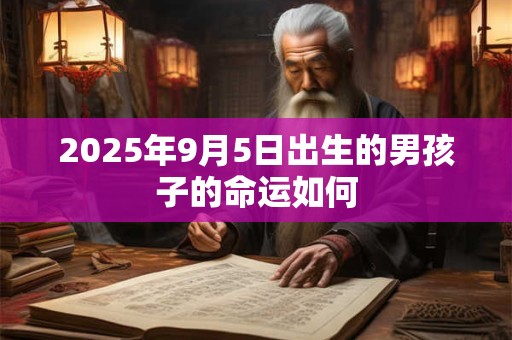 2025年9月5日出生的男孩子的命运如何