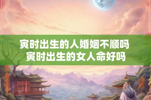 寅时出生的人婚姻不顺吗 寅时出生的女人命好吗
