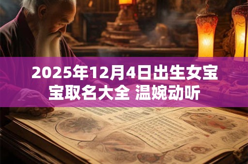 2025年12月4日出生女宝宝取名大全 温婉动听