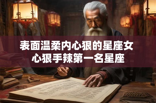 表面温柔内心狠的星座女 心狠手辣第一名星座