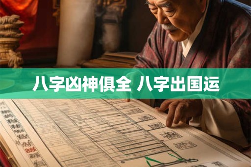 八字凶神俱全 八字出国运