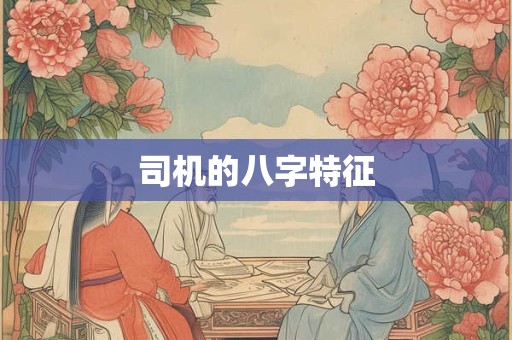 司机的八字特征