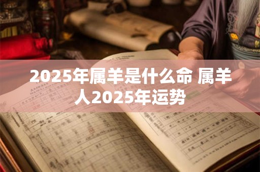 2025年属羊是什么命 属羊人2025年运势