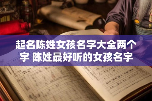 起名陈姓女孩名字大全两个字 陈姓最好听的女孩名字