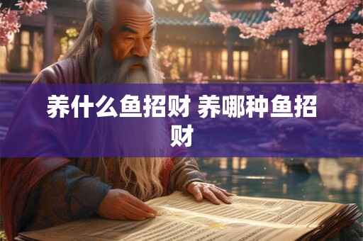 养什么鱼招财 养哪种鱼招财