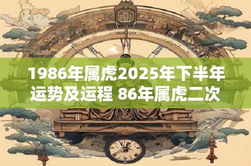 1986年属虎2025年下半年运势及运程 86年属虎二次婚姻在几岁