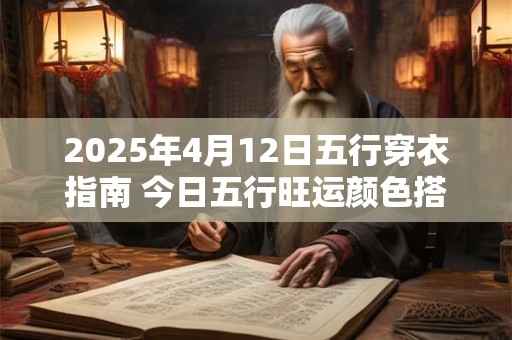 2025年4月12日五行穿衣指南 今日五行旺运颜色搭配
