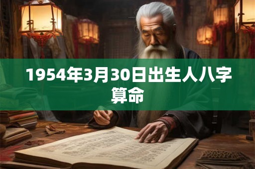 1954年3月30日出生人八字算命