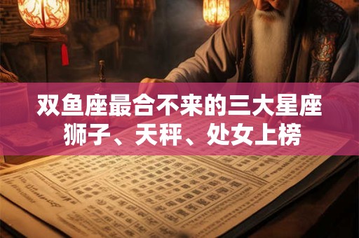 双鱼座最合不来的三大星座 狮子、天秤、处女上榜