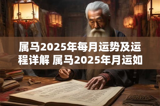属马2025年每月运势及运程详解 属马2025年月运如何