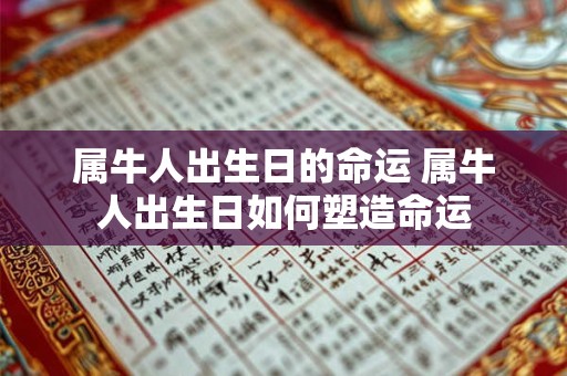 属牛人出生日的命运 属牛人出生日如何塑造命运