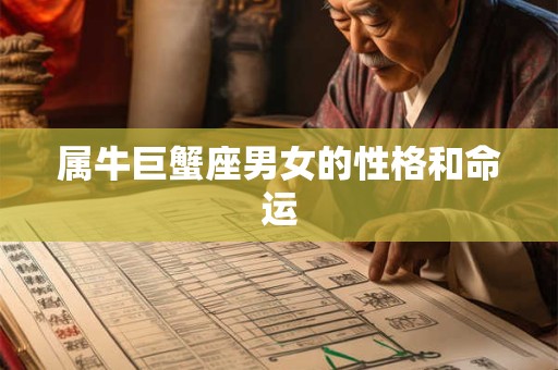 属牛巨蟹座男女的性格和命运