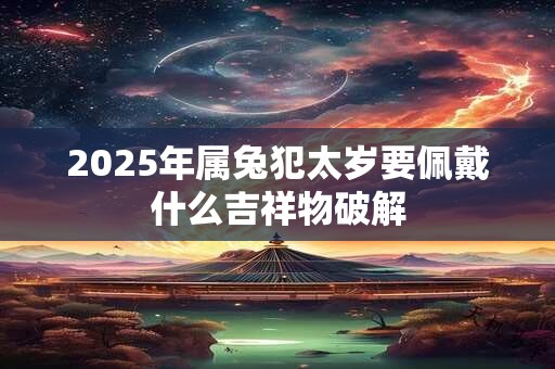 2025年属兔犯太岁要佩戴什么吉祥物破解