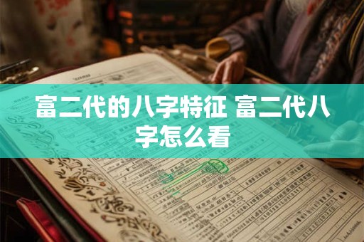 富二代的八字特征 富二代八字怎么看