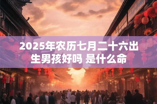 2025年农历七月二十六出生男孩好吗 是什么命