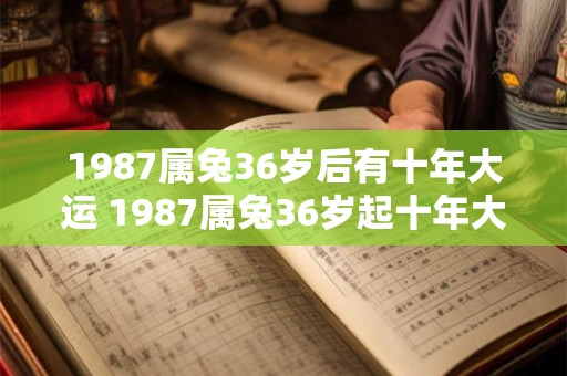 1987属兔36岁后有十年大运 1987属兔36岁起十年大运